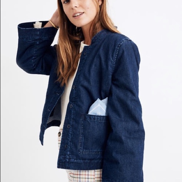 Madewell Reversible Denim Coat Jacket - Picture 8 of 9